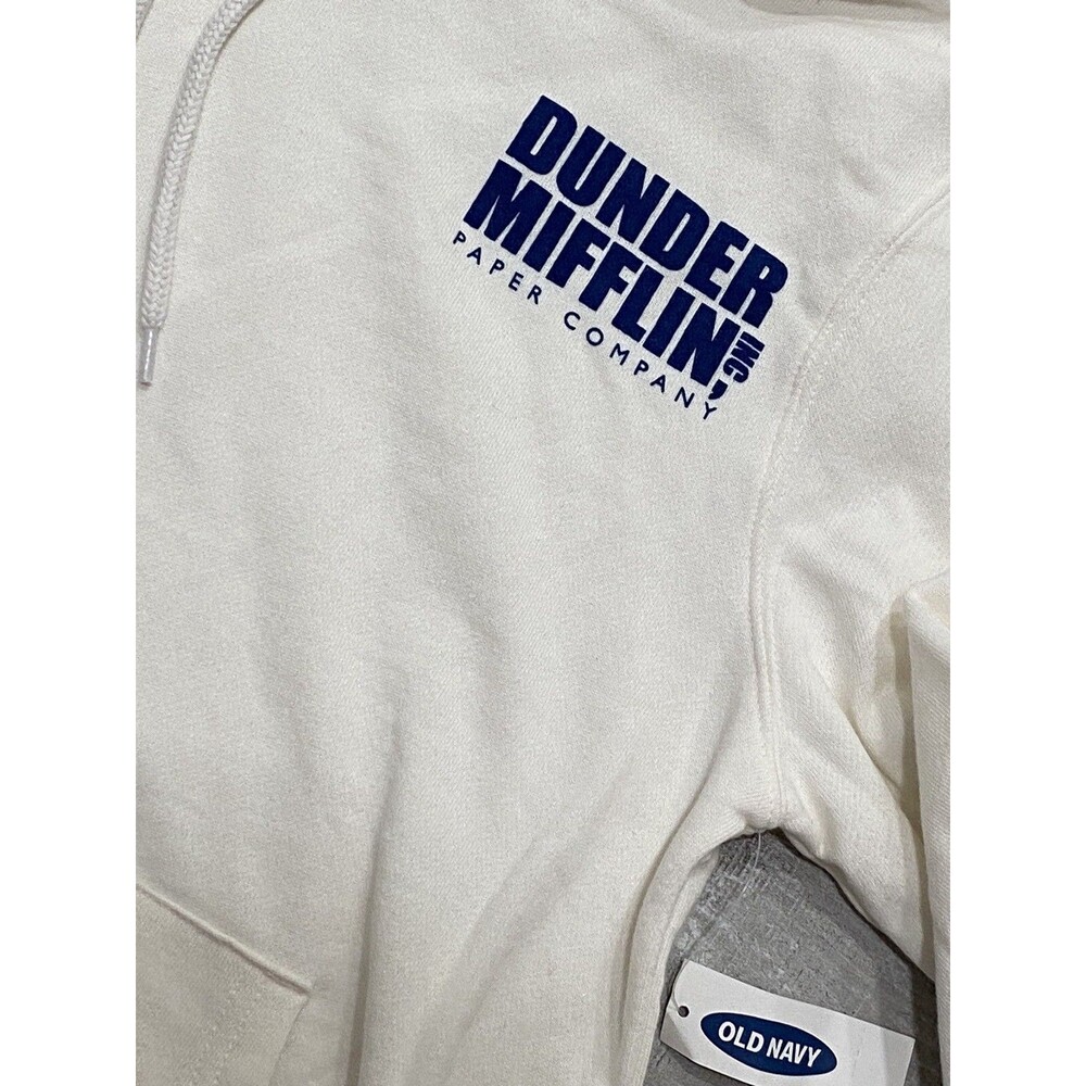 New Dunder Mifflin Hoodie The Office Hoodie Men’s Small White Old Navy